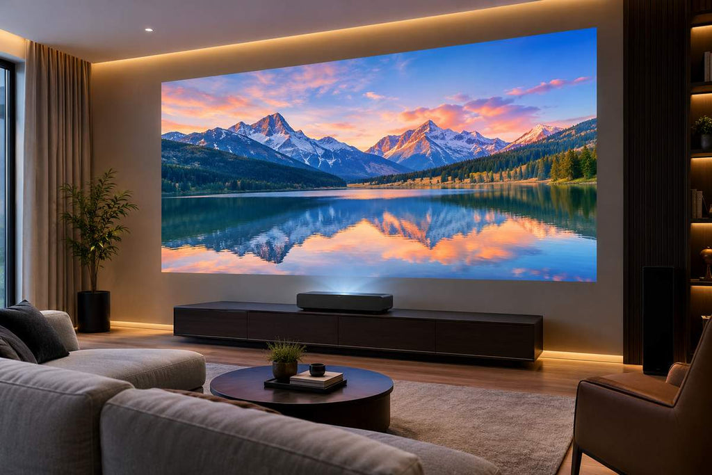 How to Create a Big Cinema Screen at Home with an Ultra Short Throw Projector