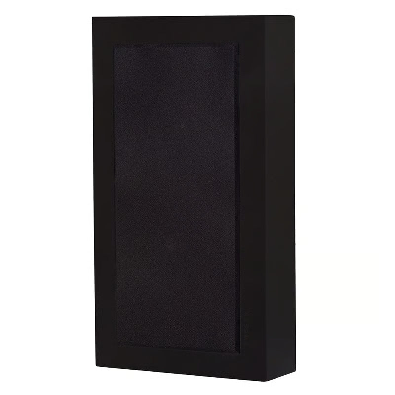 Black rectangular box on a white background