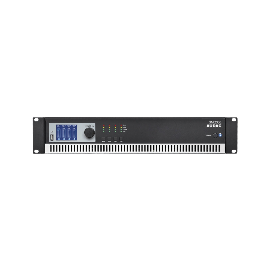 AUDAC SMQ350 – WaveDynamics™ Quad-Channel Power Amplifier (4 × 350 W)