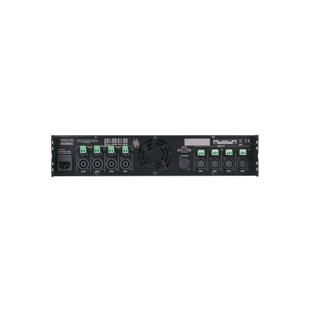 AUDAC SMQ350 – WaveDynamics™ Quad-Channel Power Amplifier (4 × 350 W)