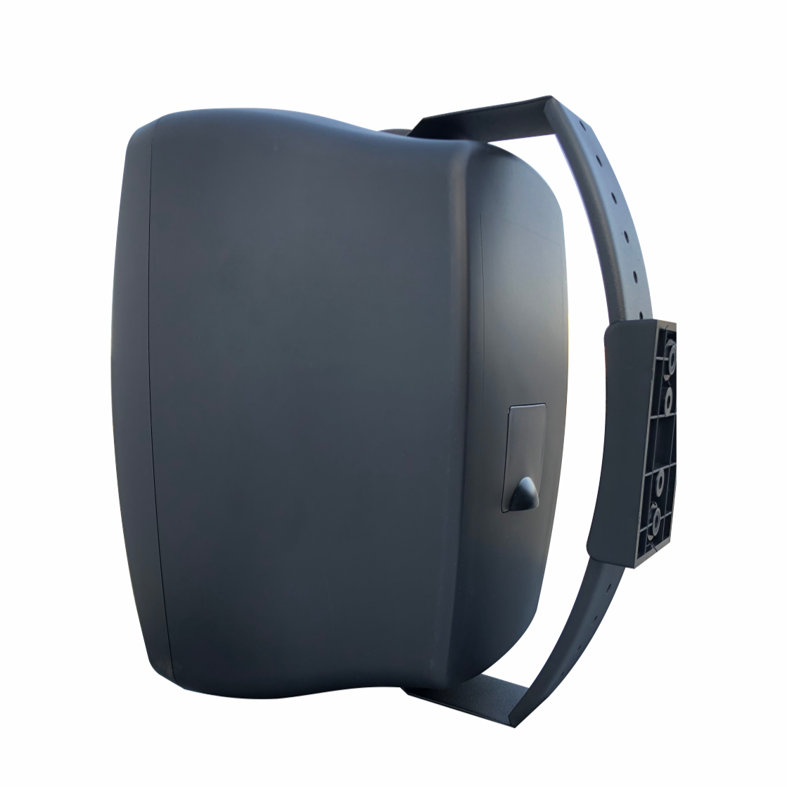 Black speaker on a white background