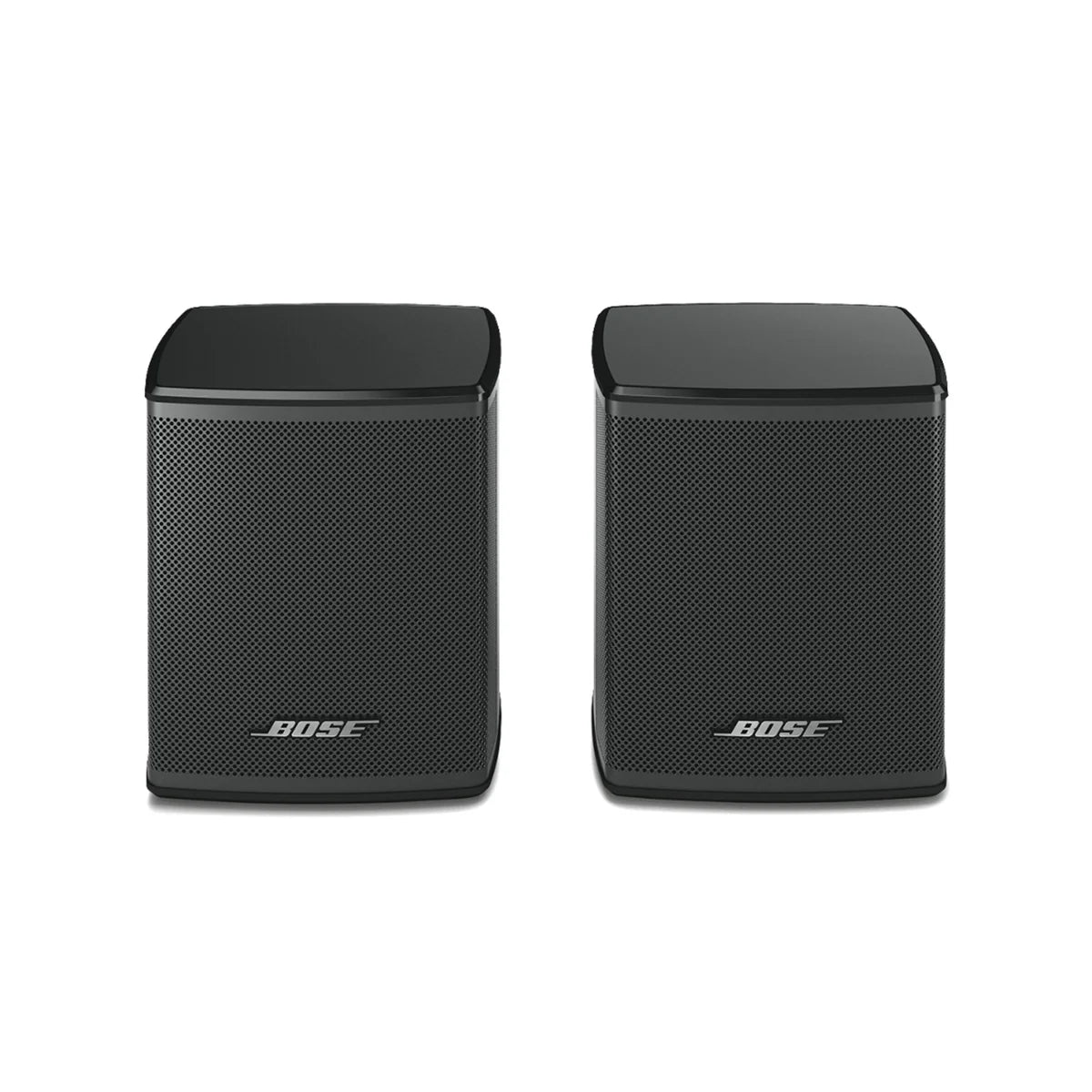Two black Bose speakers 