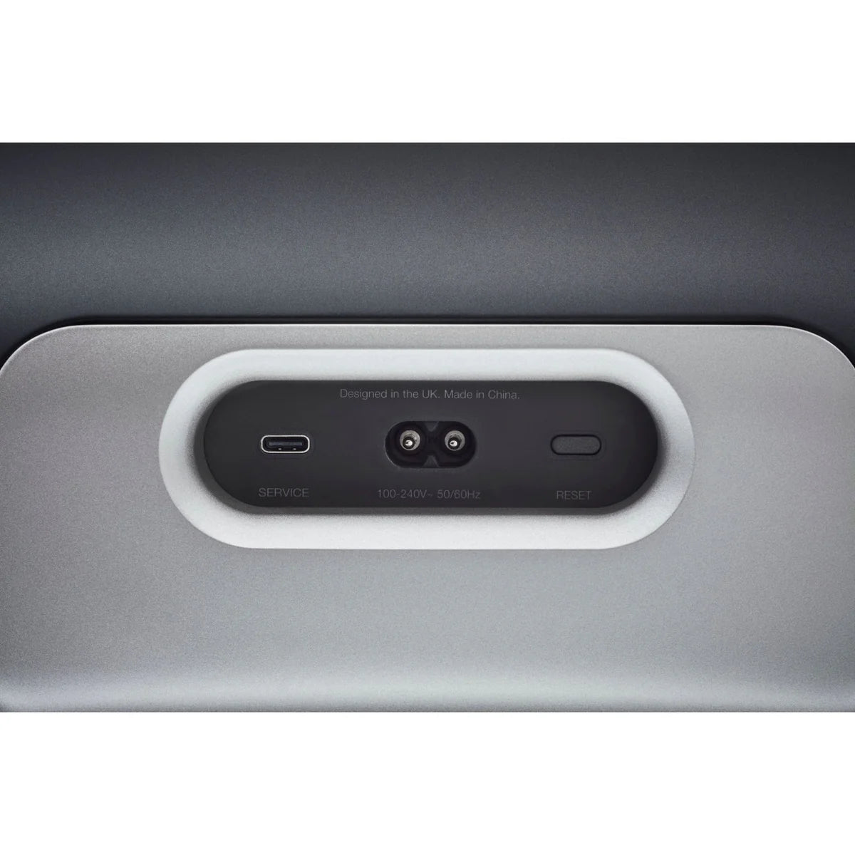 Black speaker on a white background