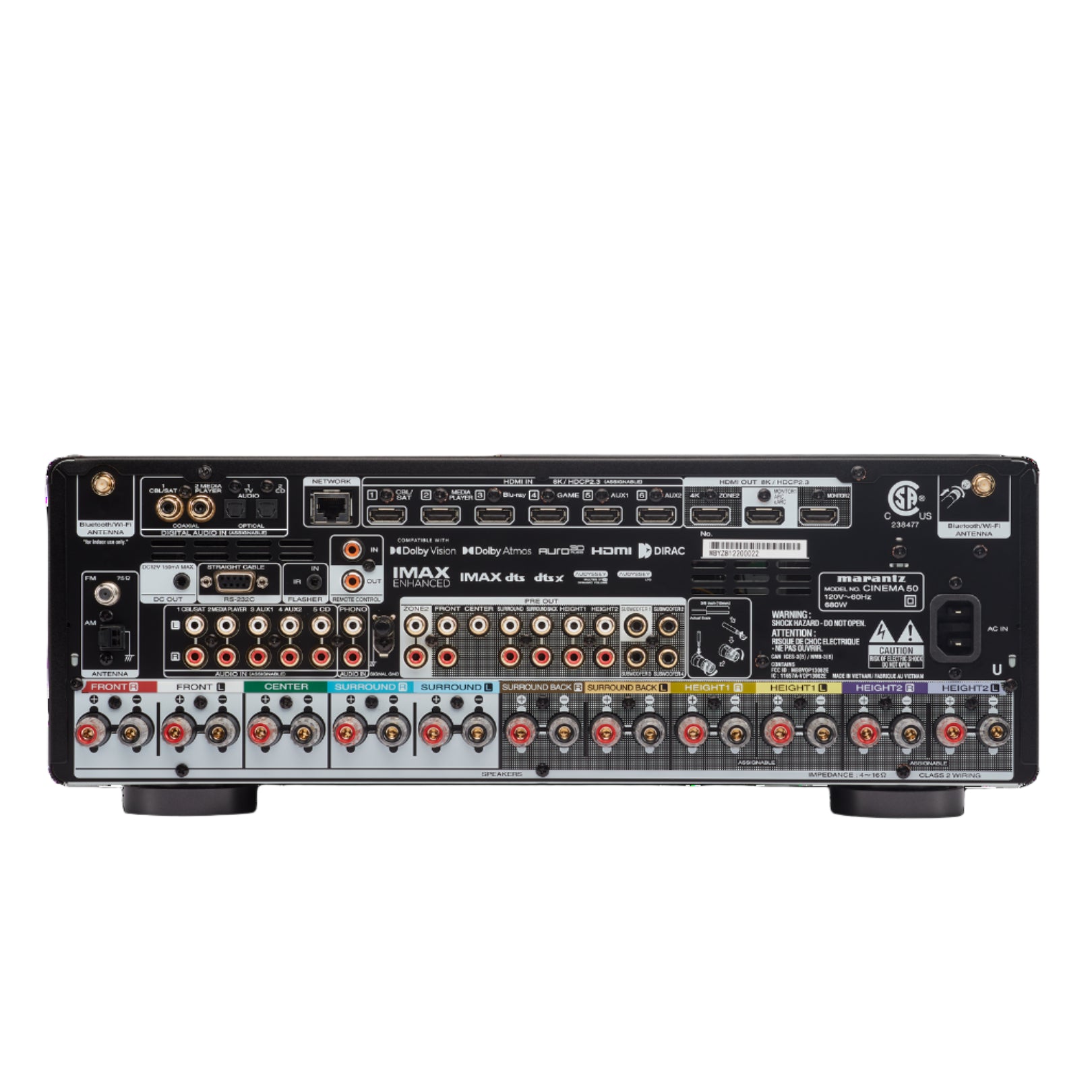 Marantz Cinema 50 9.4-Channel Home Theater Receiver with Dolby Atmos