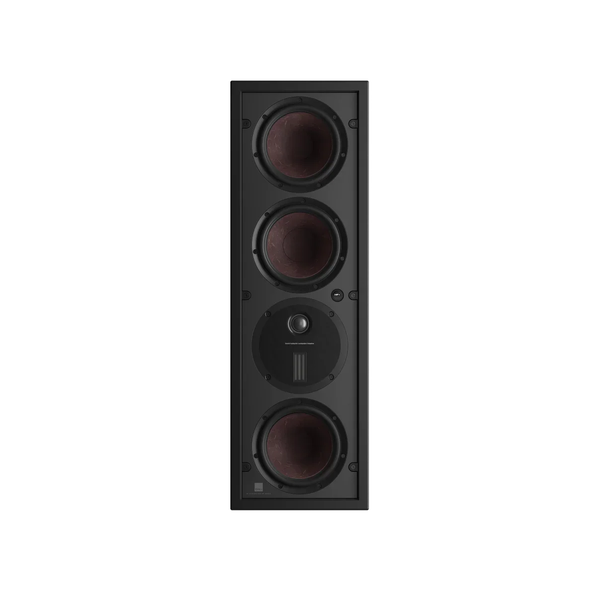 Black speaker with three drivers