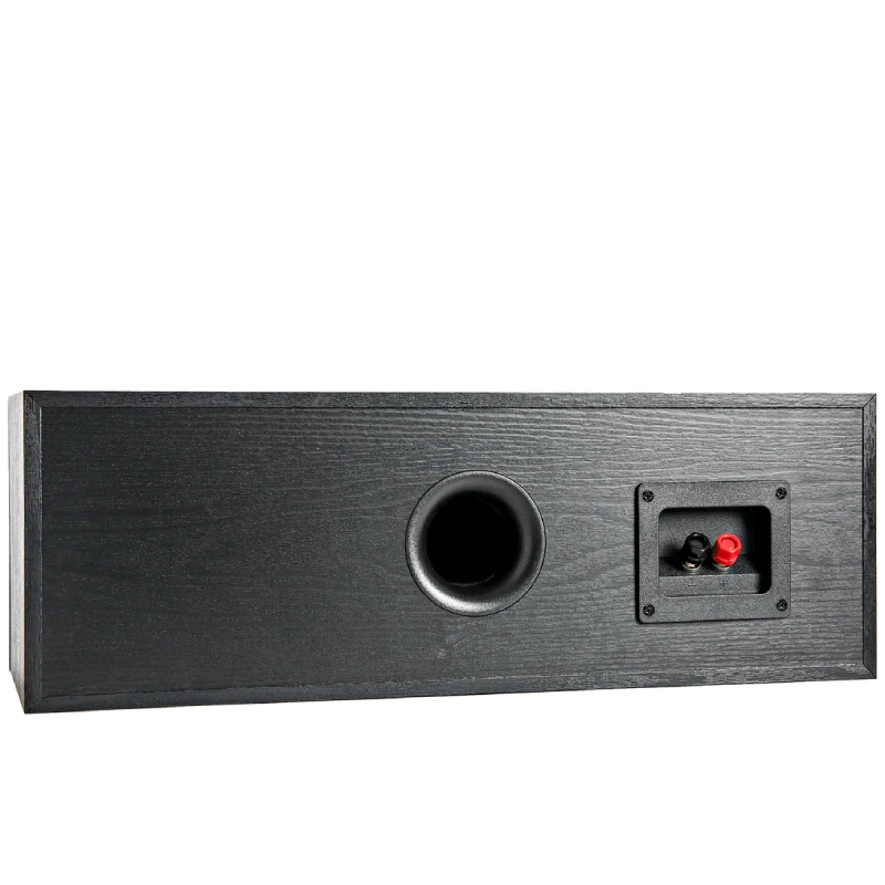 Black rectangular speaker on a white background