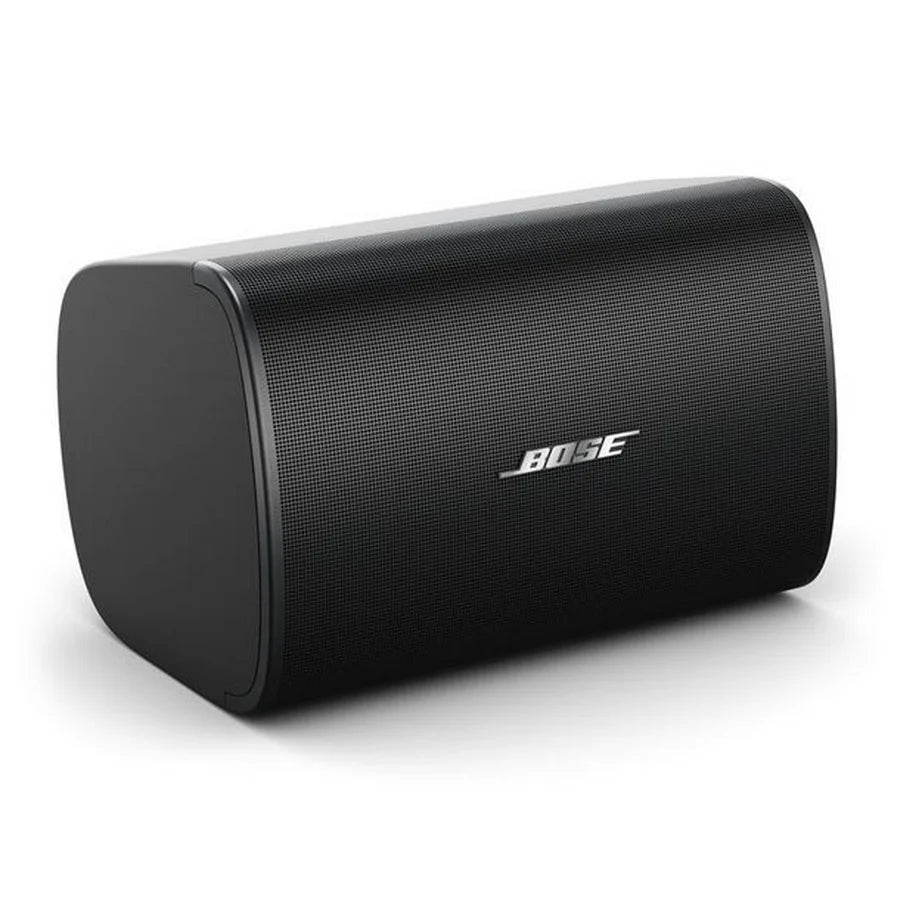 Black Bose speaker on a white background