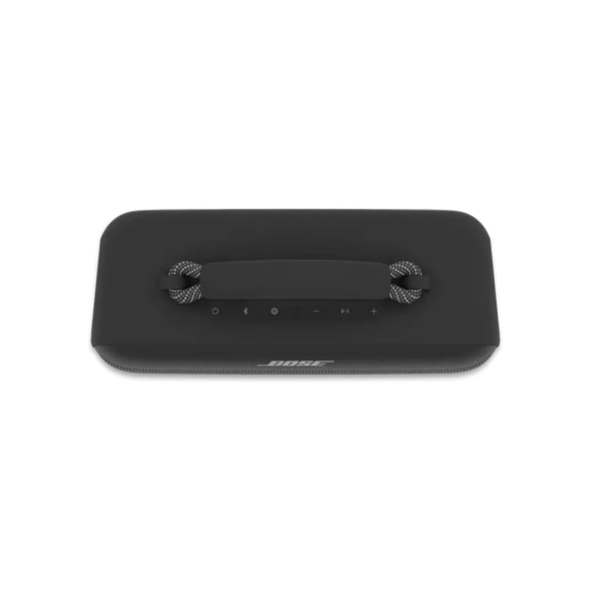 Black Bose speaker on a white background