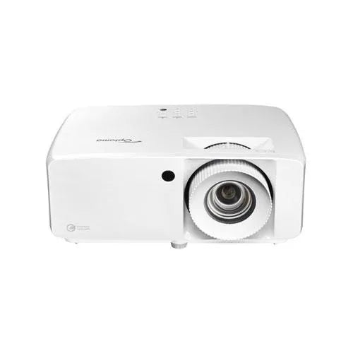 White projector with brand logo on a white background