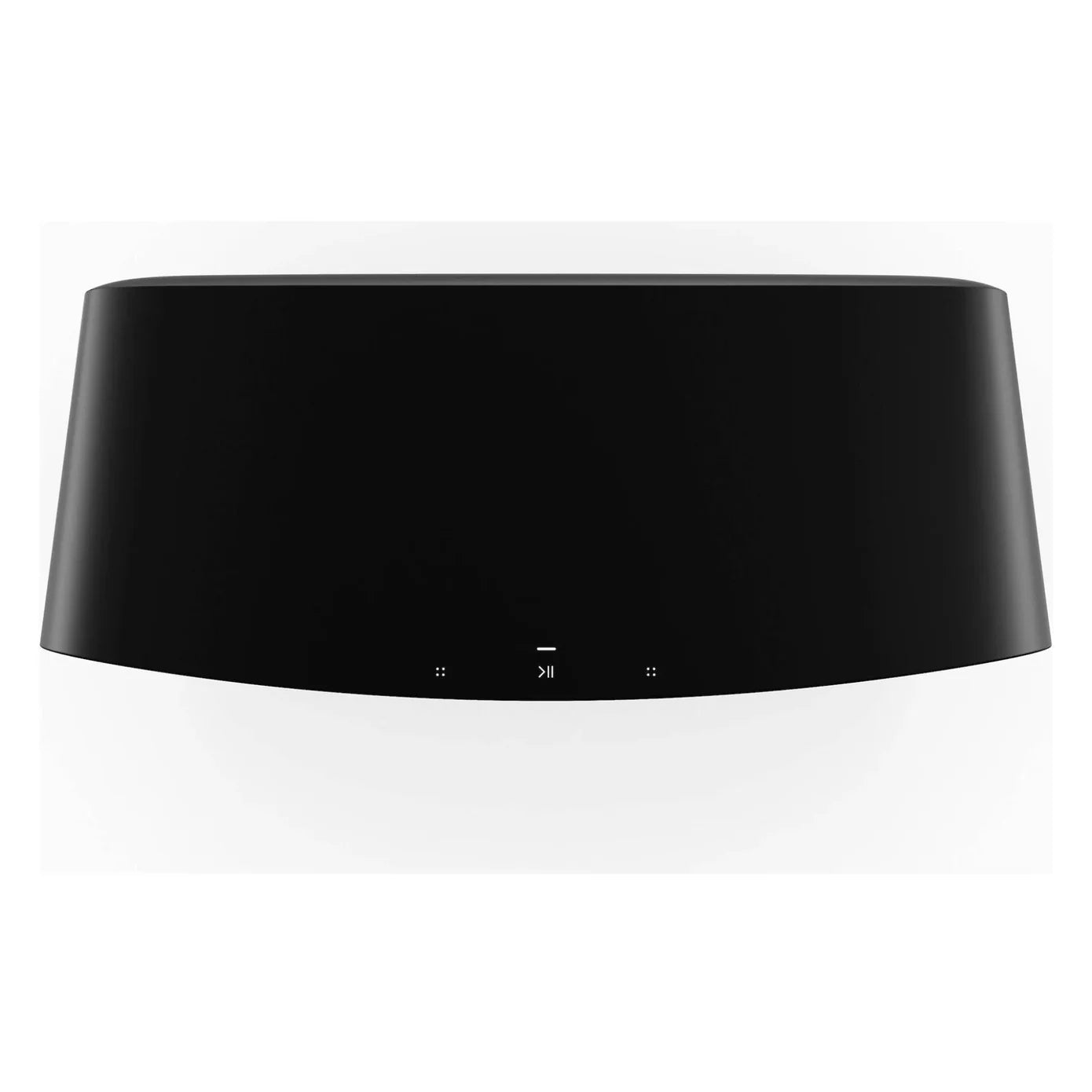 Black Sonos speaker on a white background