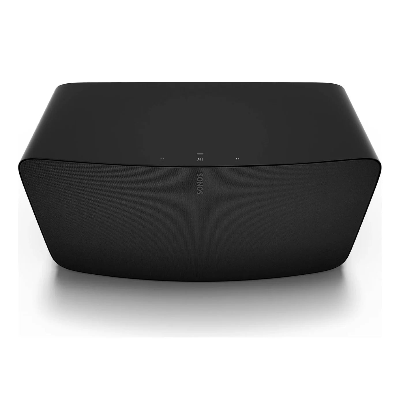Black electronic device on a white background